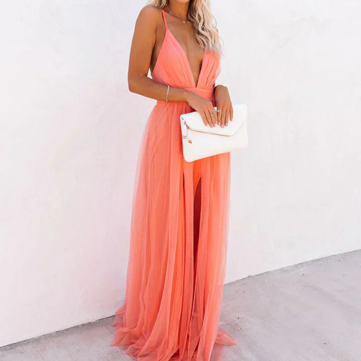 Agnès Paris | Robe Maxi Lumière Corail