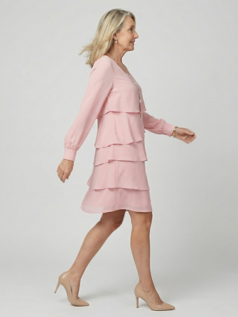 Agnès Paris | Robe à couches propre longueur genou Lila