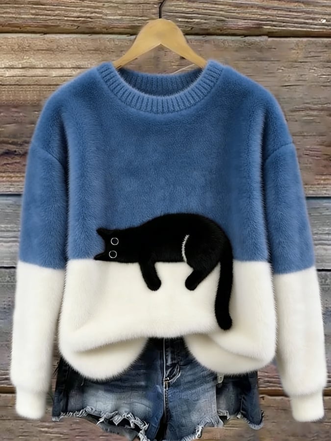 Agnès Paris | Pull Douillet Chat Endormi Charlotte