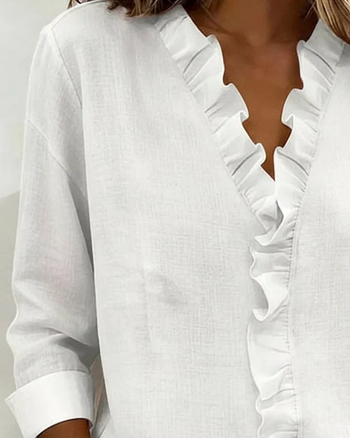 Agnès Paris | Blouse Élégante Volants Claire