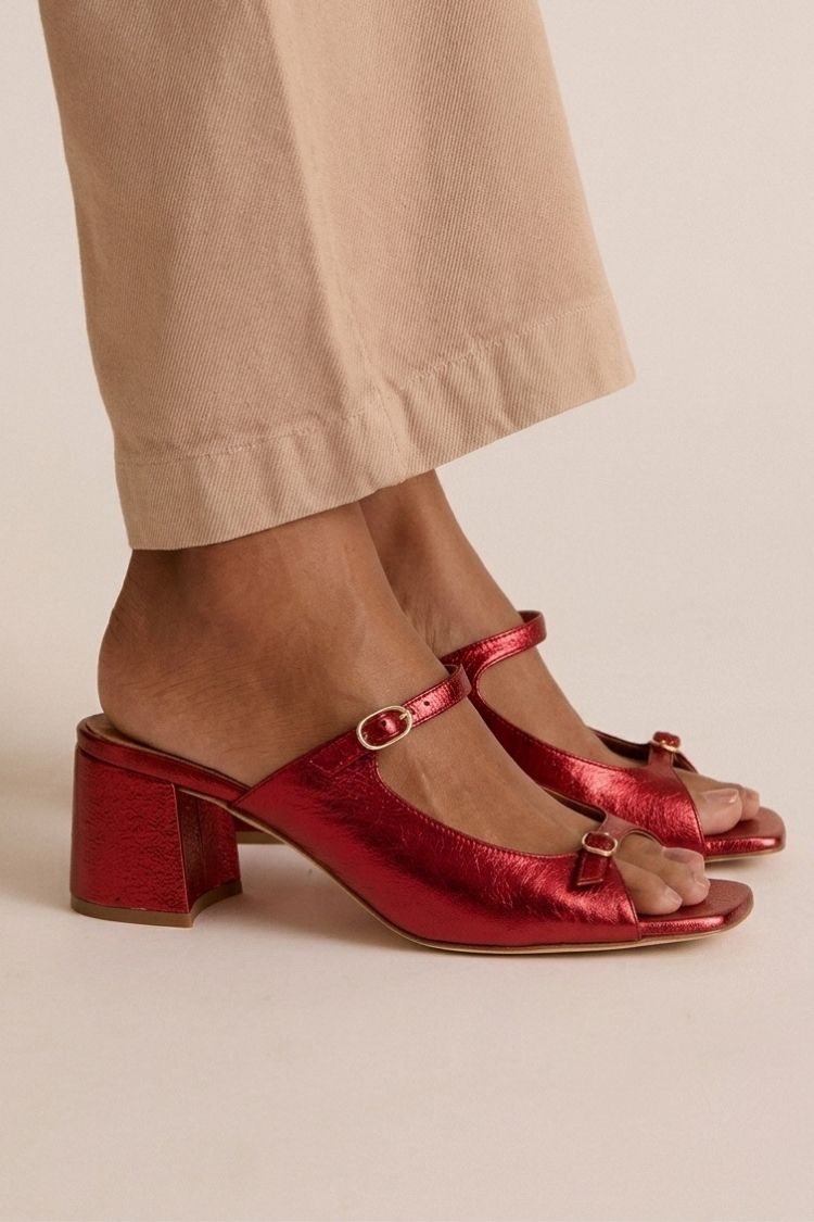Agnès Paris | Sandales Talon Bloc Bicolores Monique