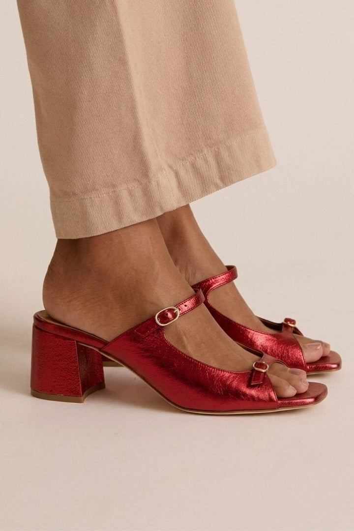 Agnès Paris | Sandales Talon Bloc Bicolores Monique