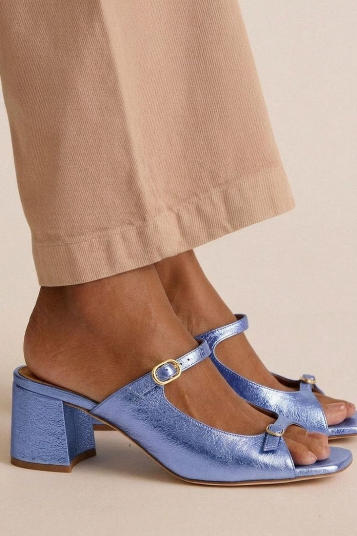 Agnès Paris | Sandales Talon Bloc Bicolores Monique