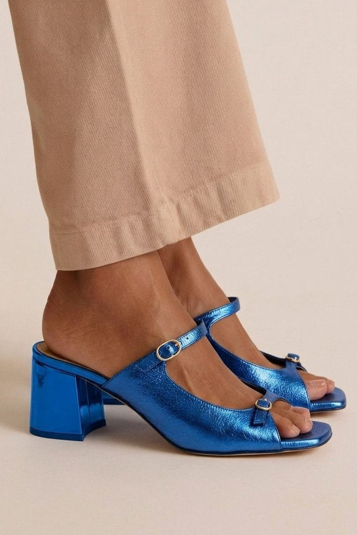 Agnès Paris | Sandales Talon Bloc Bicolores Monique