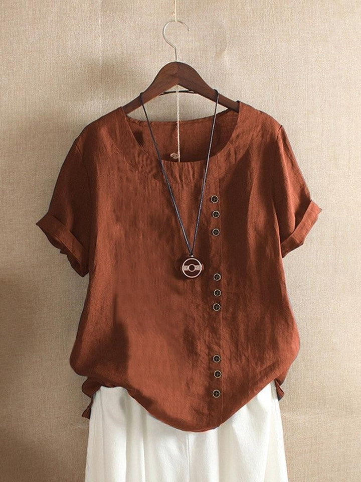 Agnès Paris | Blouse Aérée avec Patte de Boutonnage Bianca
