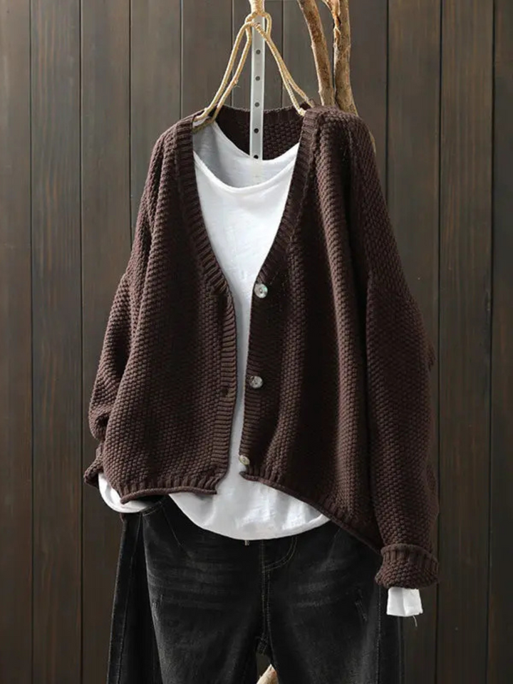 Agnès Paris | Cardigan Maille Épaisse Col V Élina