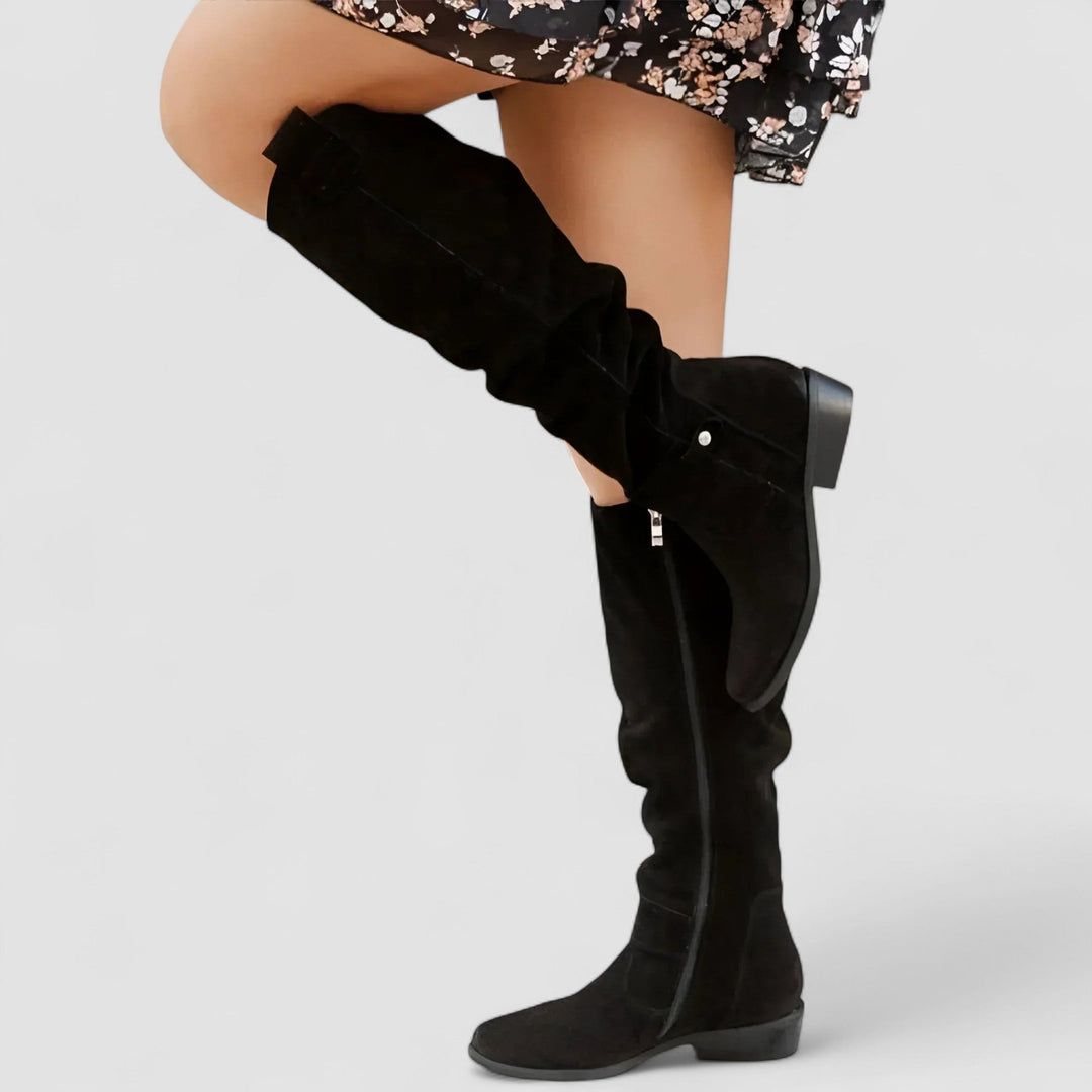 Agnès Paris | Bottes Hautes Effet Daim Manon