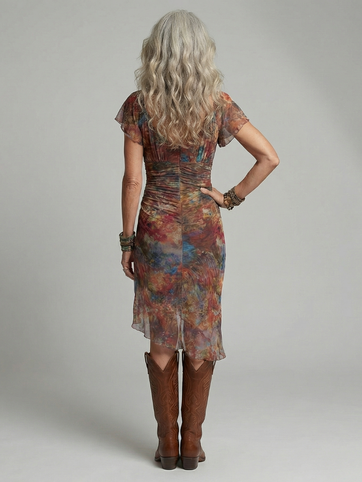 Agnès Paris | Robe Midi Halter Silencieuse Aeris