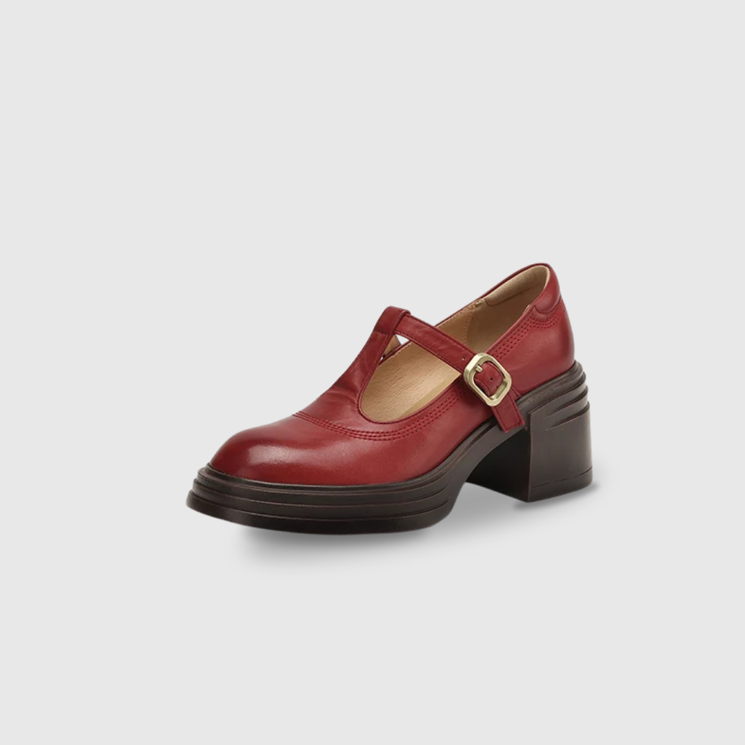 Agnès Paris | Escarpins Talon Large Rétro Claire