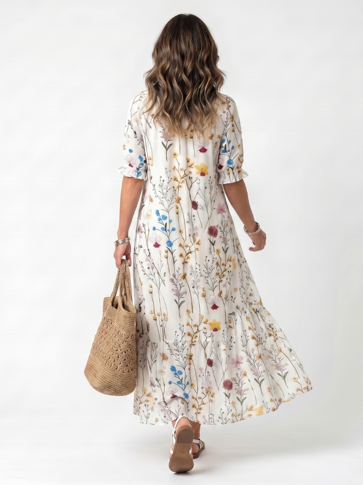Agnès Paris | Robe Midi Bohème à Pompons Nathalie
