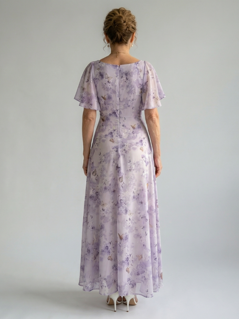 Agnès Paris | Robe Midi à Manches Volantes Vaelis