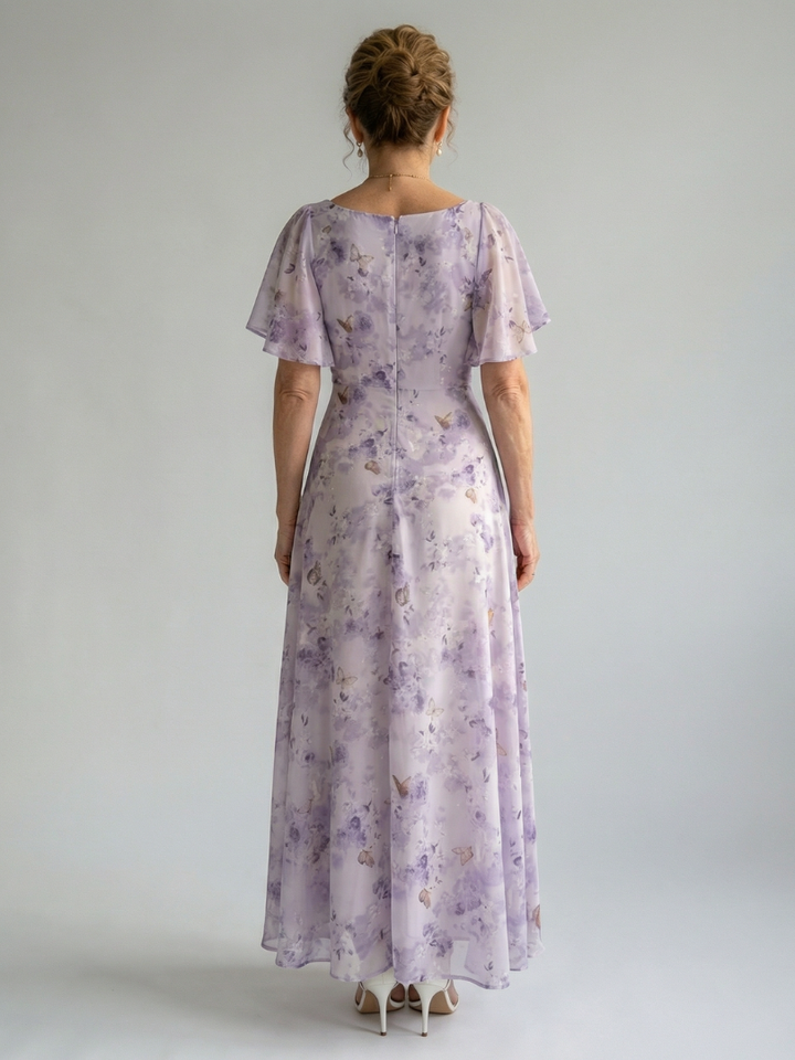 Agnès Paris | Robe Midi à Manches Volantes Vaelis
