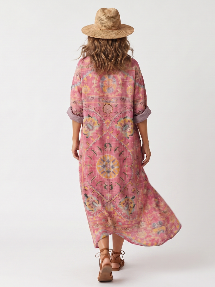 Agnès Paris | Robe Midi Imprimée à Poches Margot