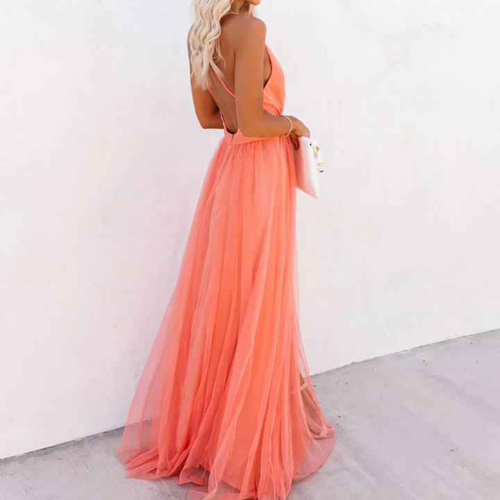 Agnès Paris | Robe Maxi Lumière Corail