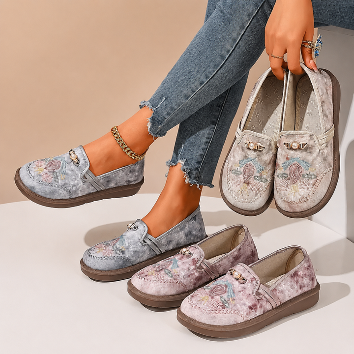Agnès Paris | Mocassins Brodés Confort Michèle