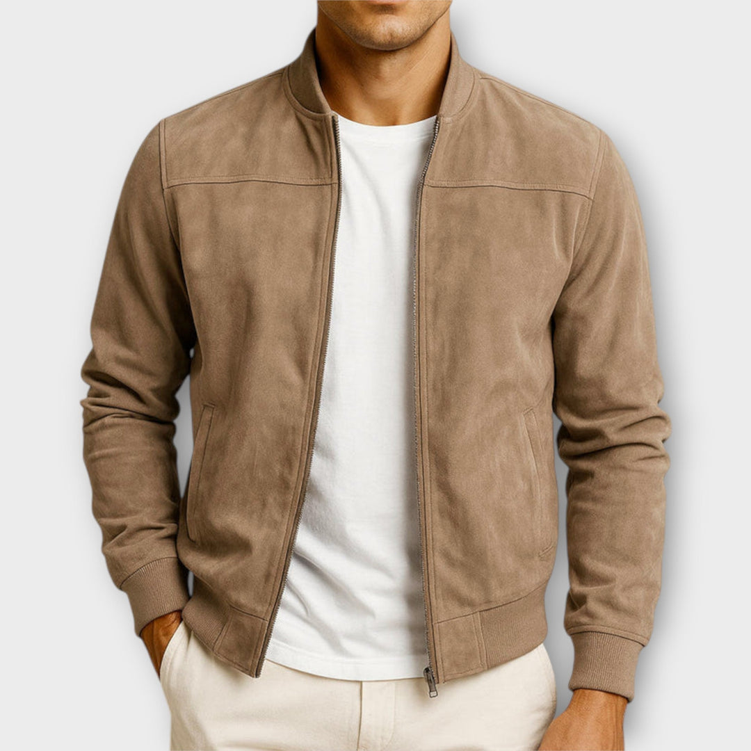 Agnès Paris | VESTE BOMBER EN CUIR SUEDE HOMME