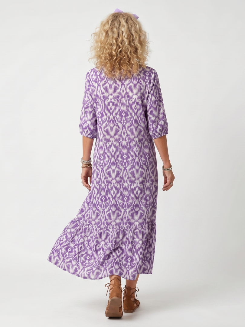 Agnès Paris | Robe Midi Imprimée à Pompons Brigitte