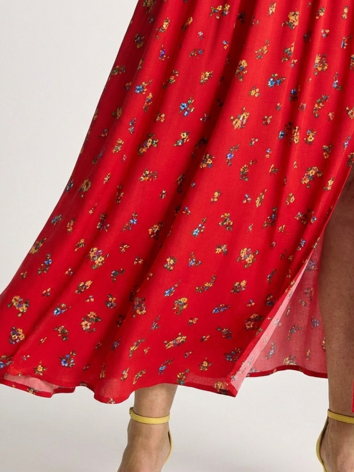 Agnès Paris | Robe Midi à Manches Bouffantes Delphine