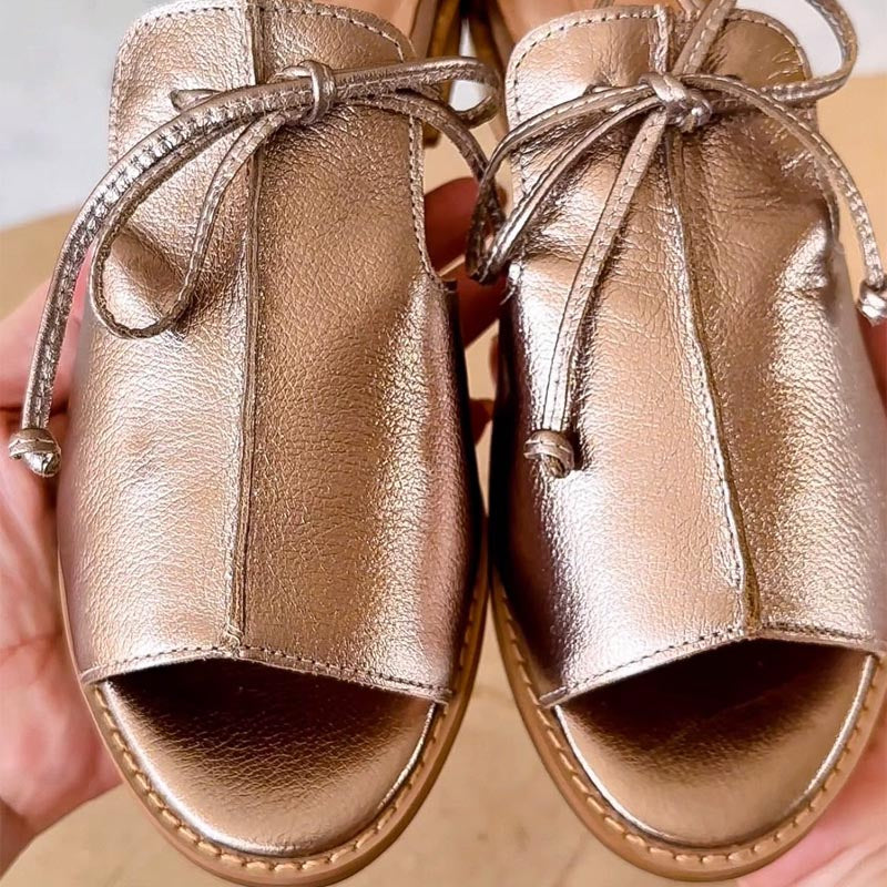 Agnès Paris | Sandales Plates en Cuir Nicole