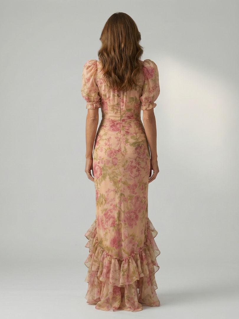 Agnès Paris | Robe Maxi à Col Montant Doux Vianne