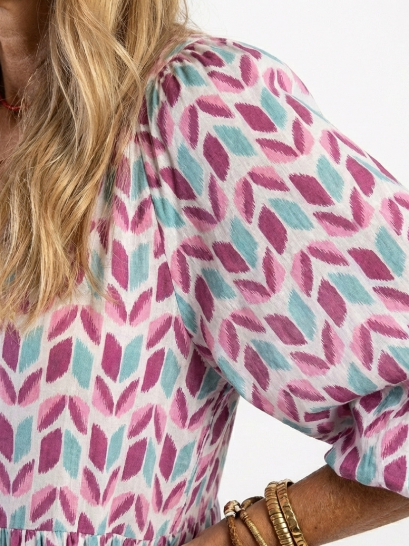 Agnès Paris | Robe midi à manches longues Mireya