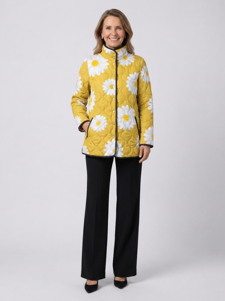 Agnès Paris | Veste Matelassée aux Marguerites Élise