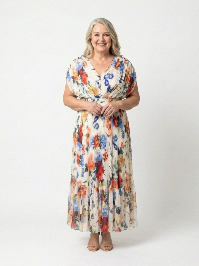 Agnès Paris | Robe Midi Fleurie Plissée Savannah