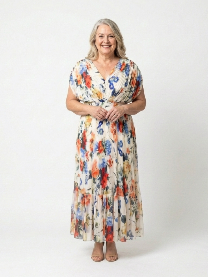 Agnès Paris | Robe Midi Fleurie Plissée Savannah