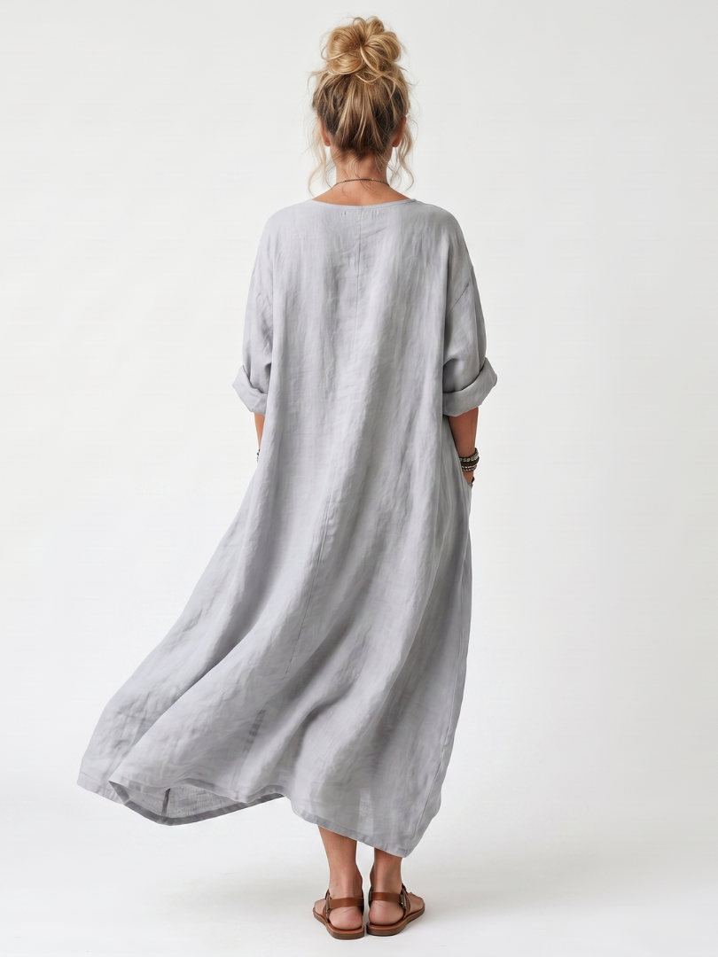 Agnès Paris | Robe Midi Brodée Contrastée Véronique