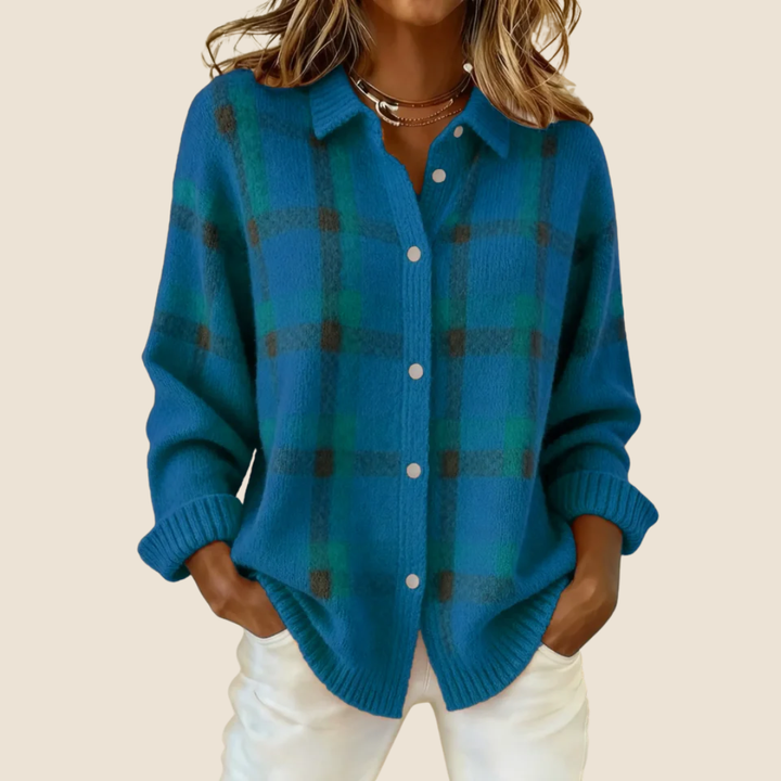 Agnès Paris | Veste-Chemise en Maille à Carreaux Florence
