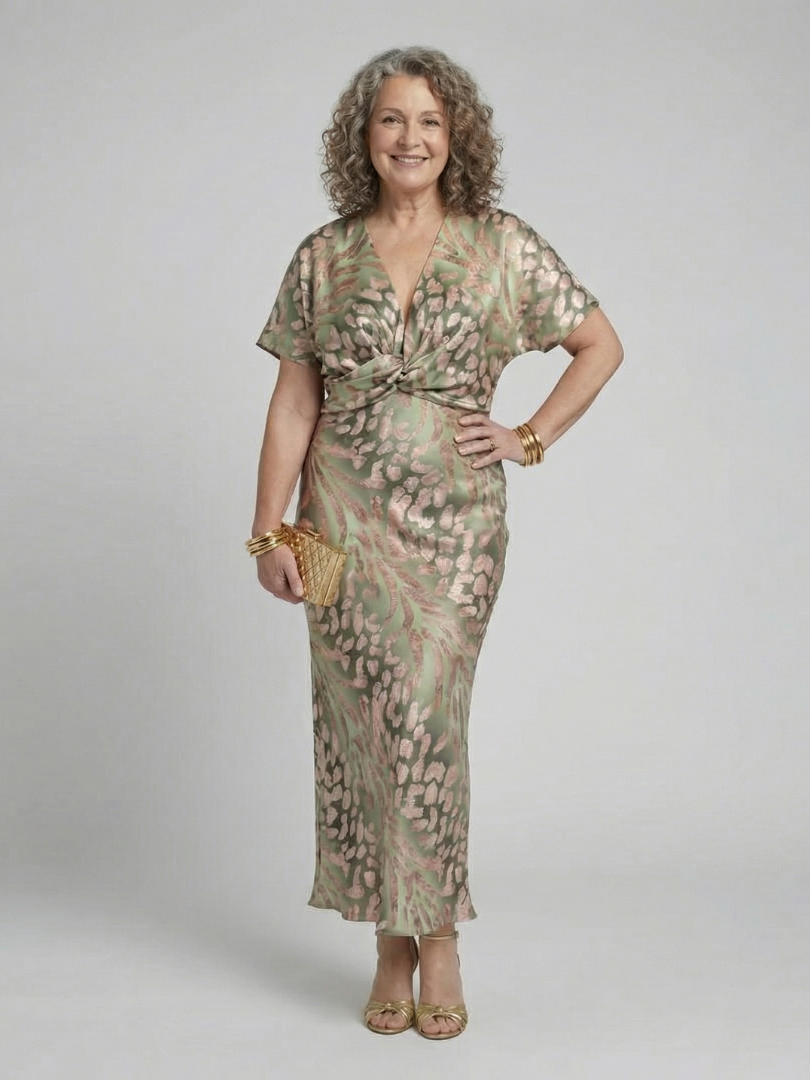 Agnès Paris | Robe Midi à Imprimé Abstrait Coralie