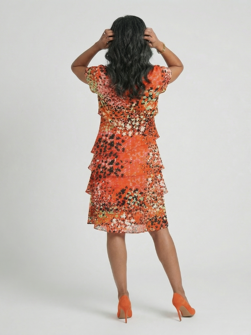 Agnès Paris | Robe longueur genou à motifs éparpillés Evania