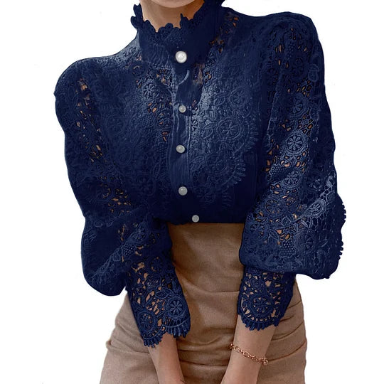 Agnès Paris | Chemise à manches longues avec dentelle et détails Tove