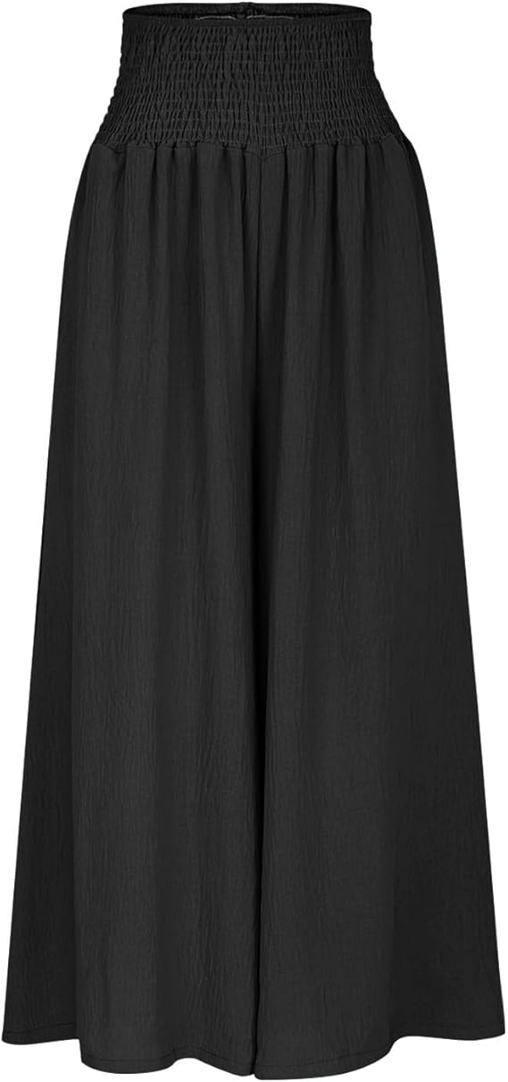 Agnès Paris | Pantalon large pour femme avec taille smockée