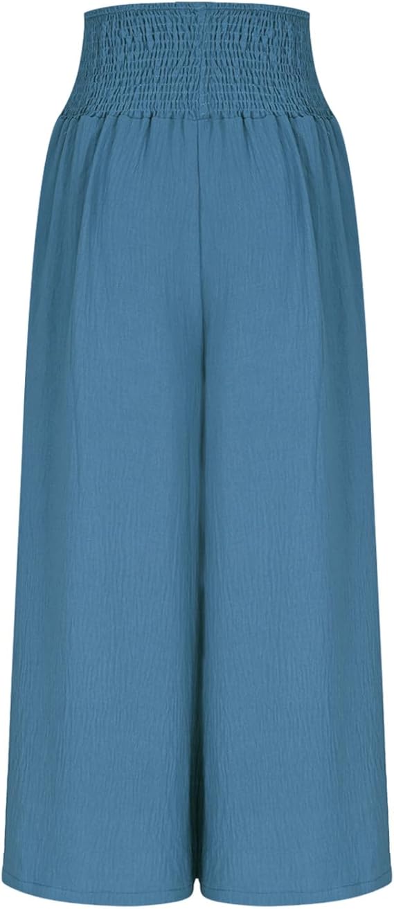Agnès Paris | Pantalon large pour femme avec taille smockée
