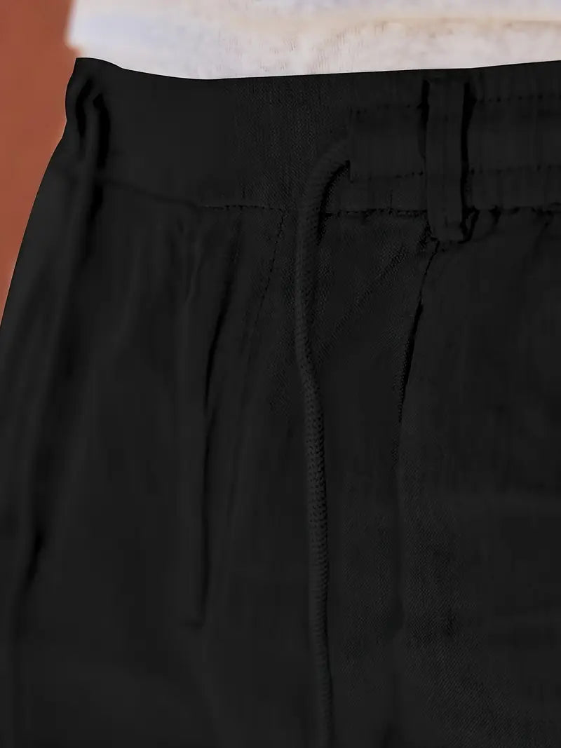 Agnès Paris | PANTALONS LARGES EN LIN AVEC CORDON