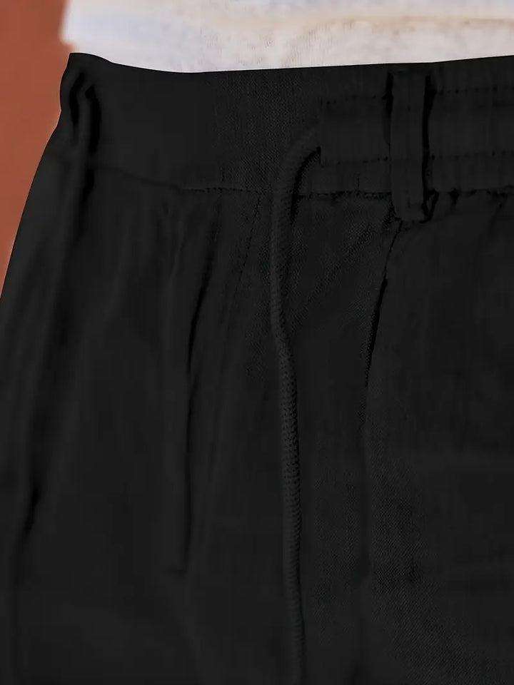 Agnès Paris | PANTALONS LARGES EN LIN AVEC CORDON