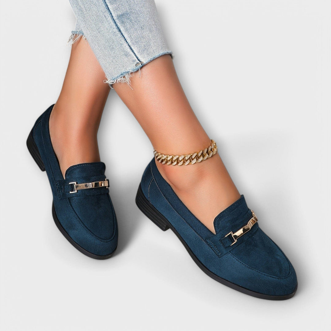 Agnès Paris | Mocassins Daim Chaîne Dorée Nathalie