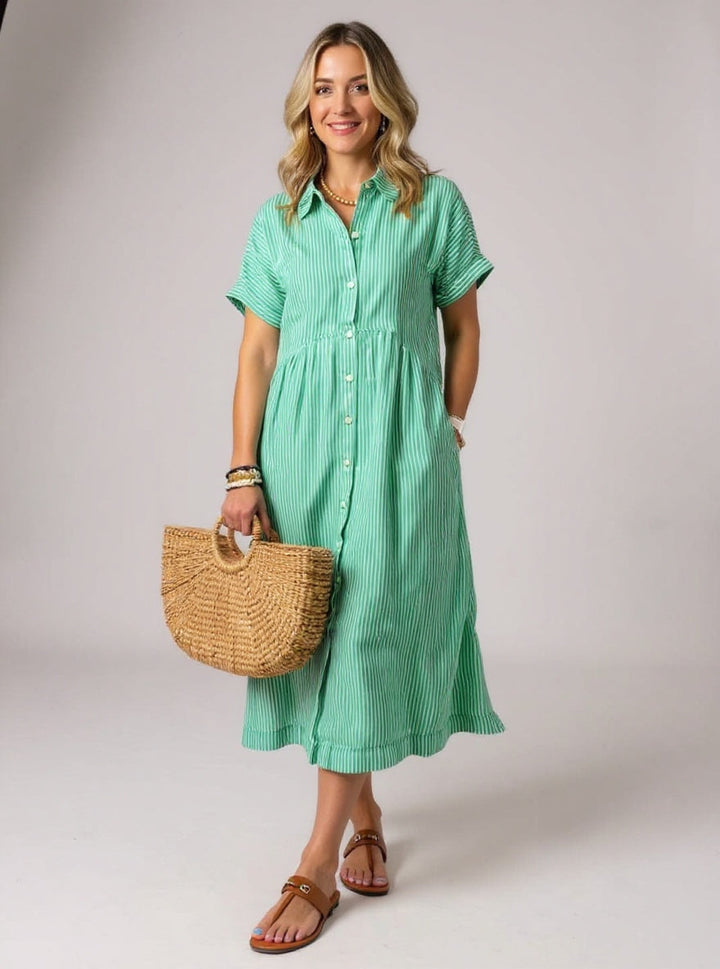 Agnès Paris | Robe Rayée Élégante Claire