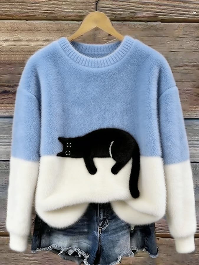 Agnès Paris | Pull Douillet Chat Endormi Charlotte