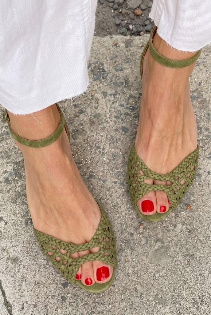 Agnès Paris | Sandales Tressées Dorées Pauline