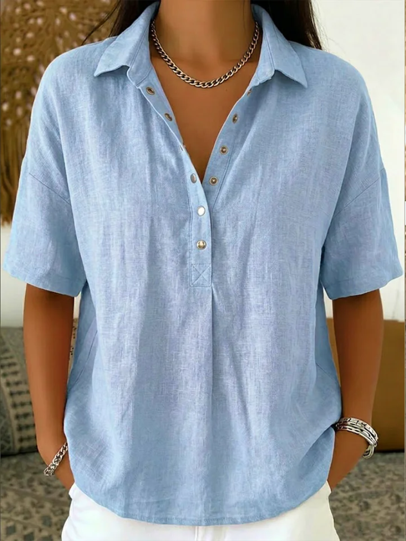 Agnès Paris | Blouse avec Col et Détails Boutonnés Willow