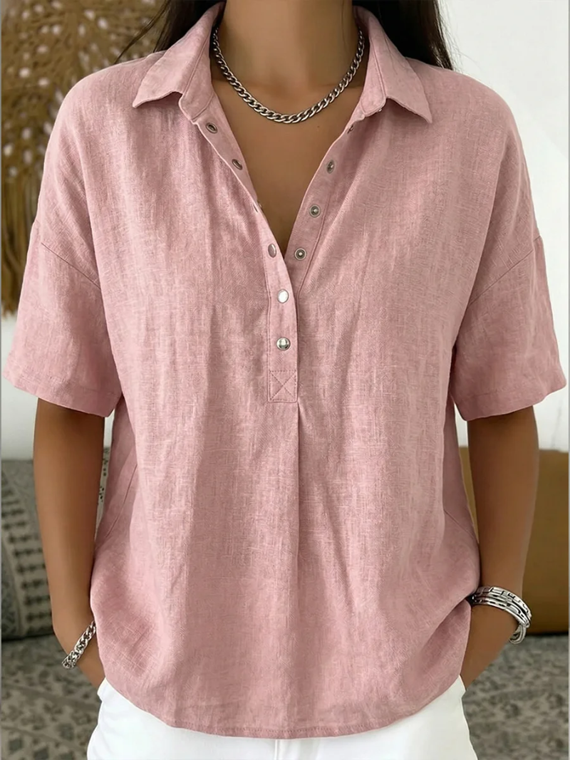 Agnès Paris | Blouse avec Col et Détails Boutonnés Willow