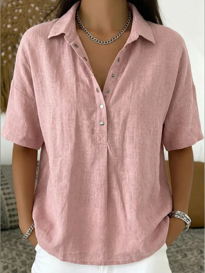 Agnès Paris | Blouse avec Col et Détails Boutonnés Willow