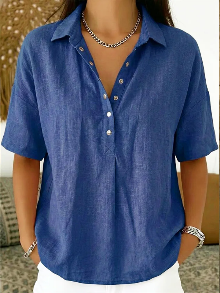 Agnès Paris | Blouse avec Col et Détails Boutonnés Willow