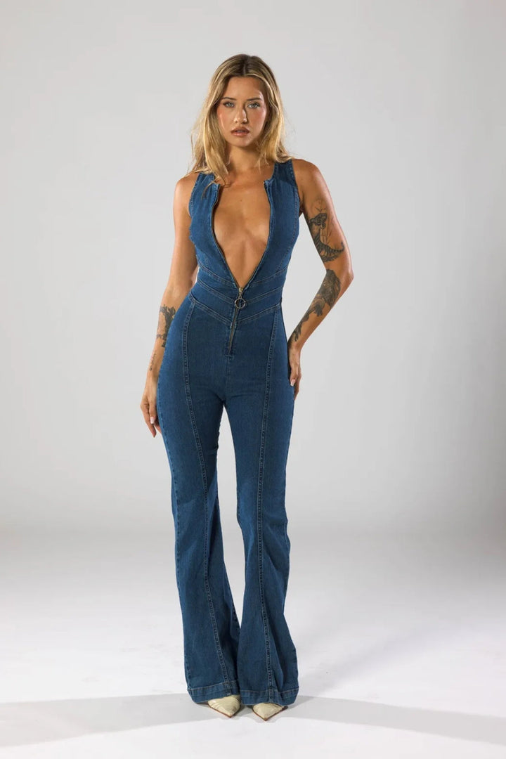 Agnès Paris | COMBINAISON EN DENIM ÉLÉGANTE