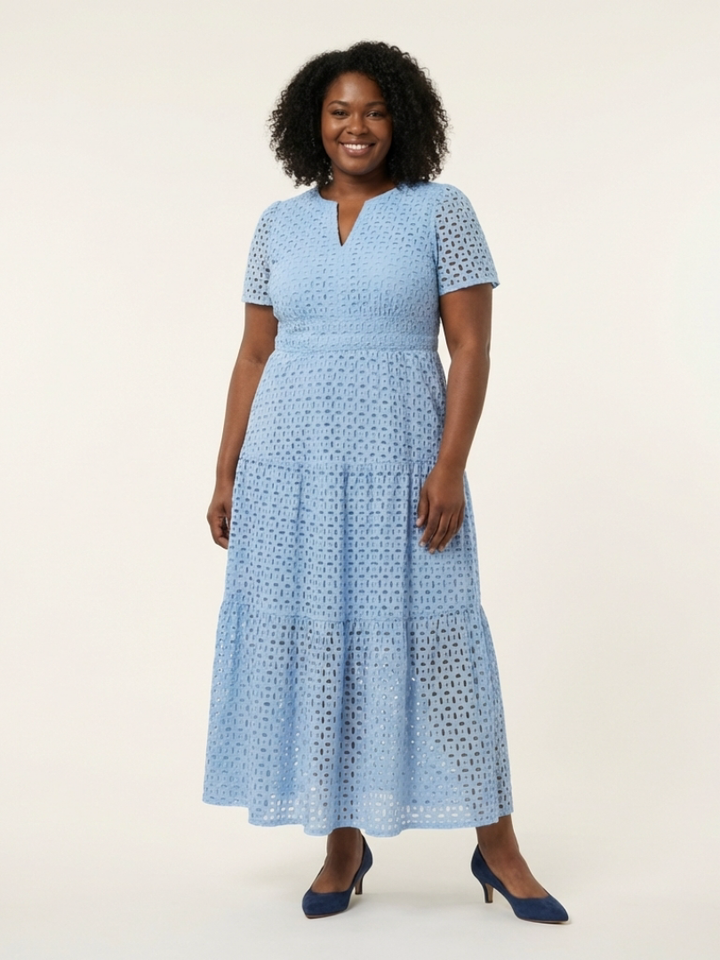 Agnès Paris | Robe midi à manches courtes Brielle