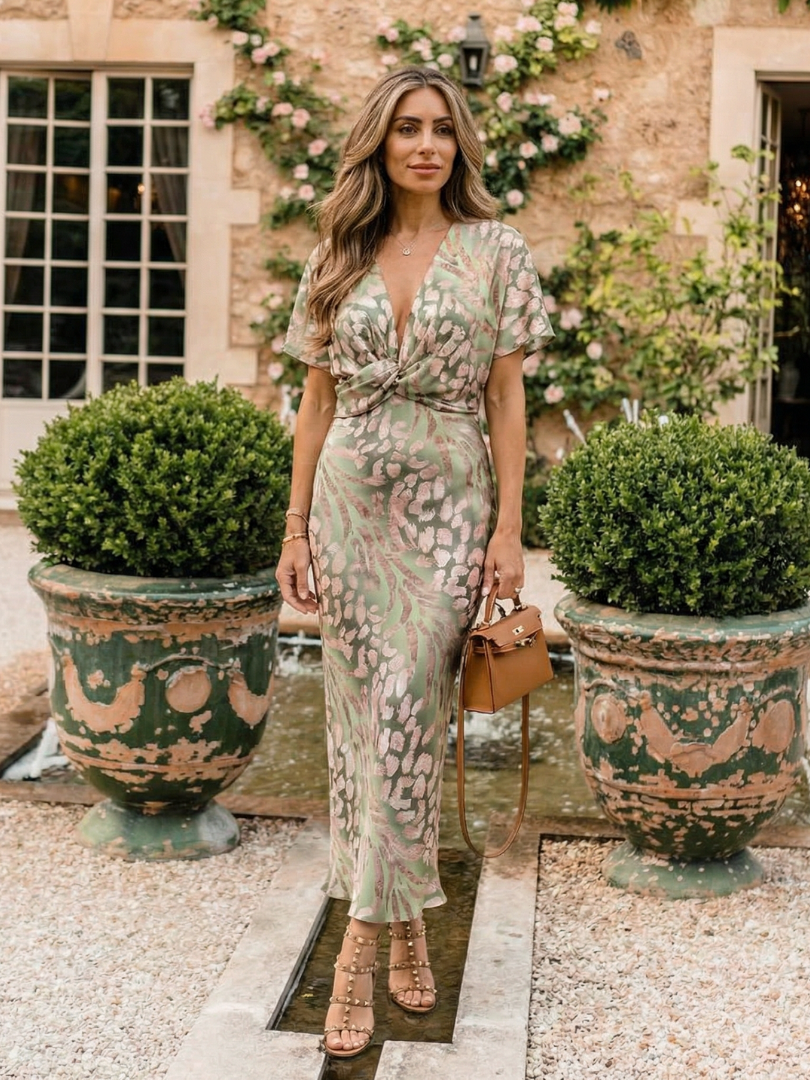 Agnès Paris | Robe Midi à Imprimé Abstrait Coralie