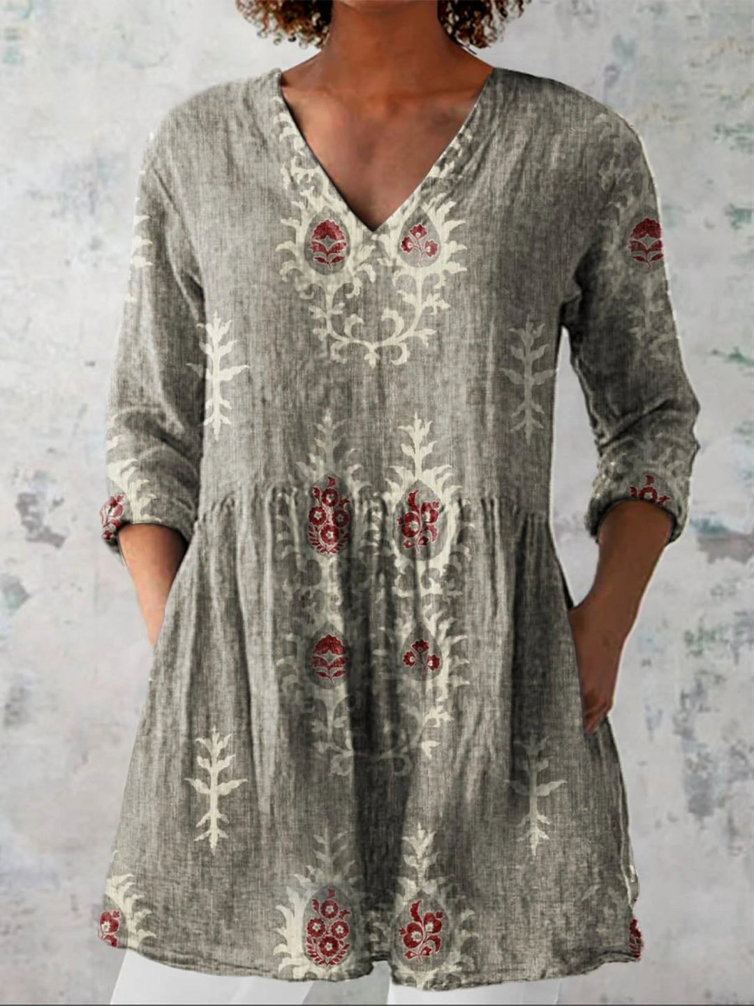 Agnès Paris | Blouse Longue Col V Fluide Aveline