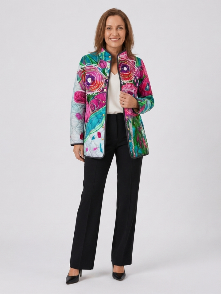 Agnès Paris | Veste Matelassée Aquarelle Florale Lucie